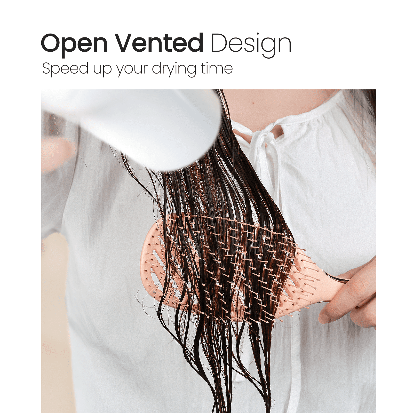 Pain-Free Wet Dry Hair with Soft Bristles for Women & Kids, Fine Hair Care - Image 4