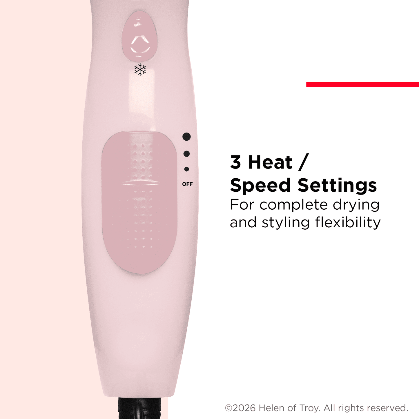 Revlon Essentials Frizz Control Ionic Hair Dryer, 1875 Watts, Light Pink - Image 4