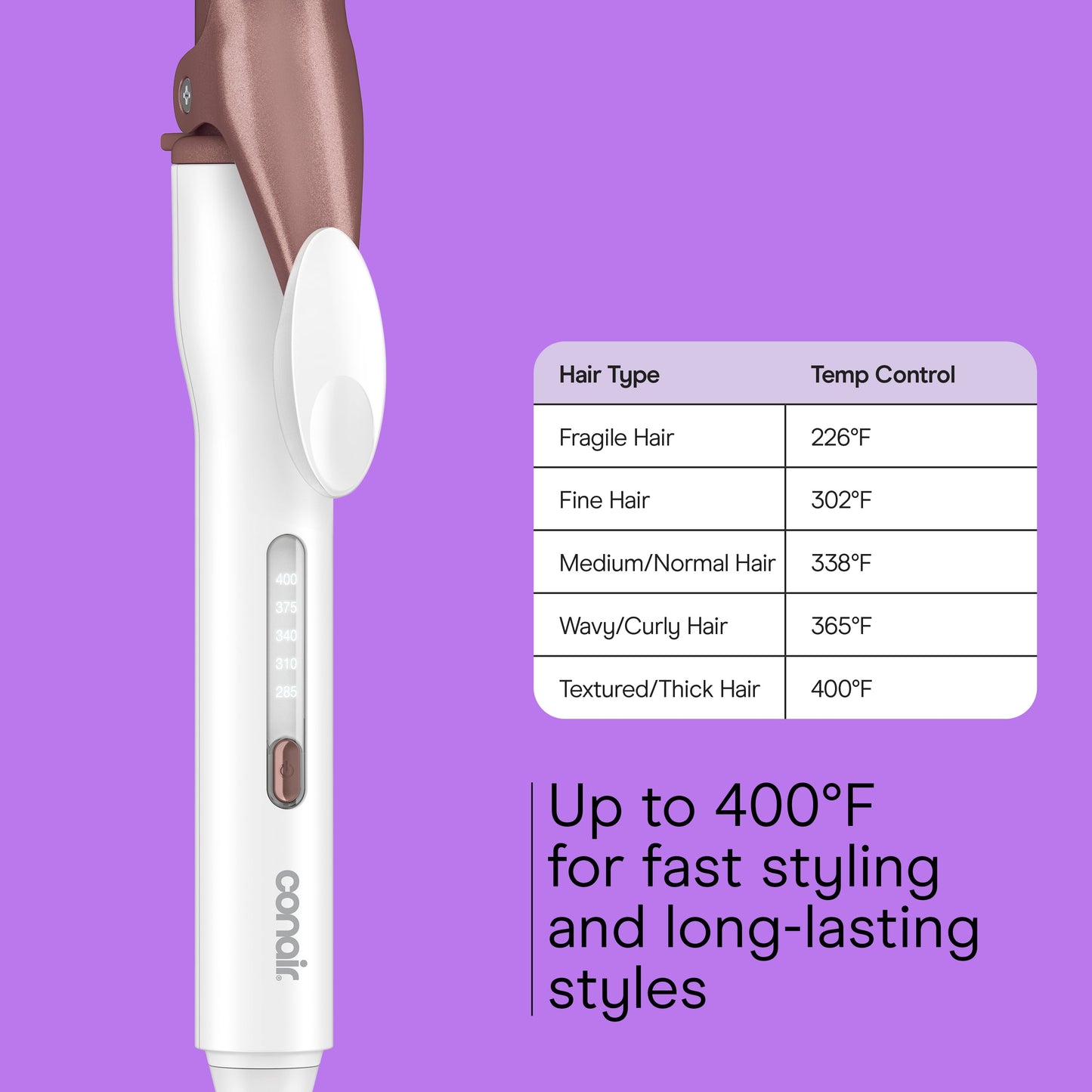 Ceramic Curling Iron, 1” Barrel, Classic Curls, 5 LED Heat Settings, 1 Count - Image 4