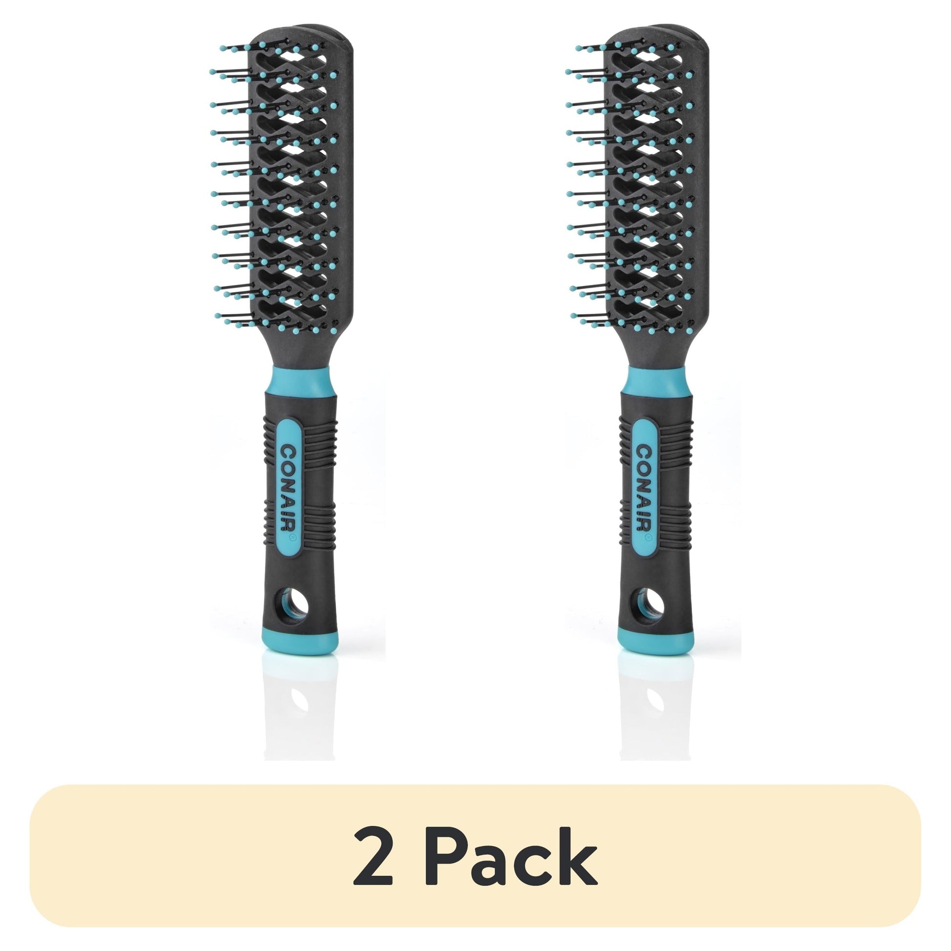 (2 pack) Conair Grip & Lift Vented Hair Brush with Rubber-Grip Handle