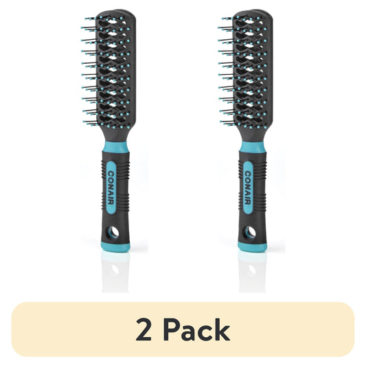 (2 pack) Conair Grip & Lift Vented Hair Brush with Rubber-Grip Handle
