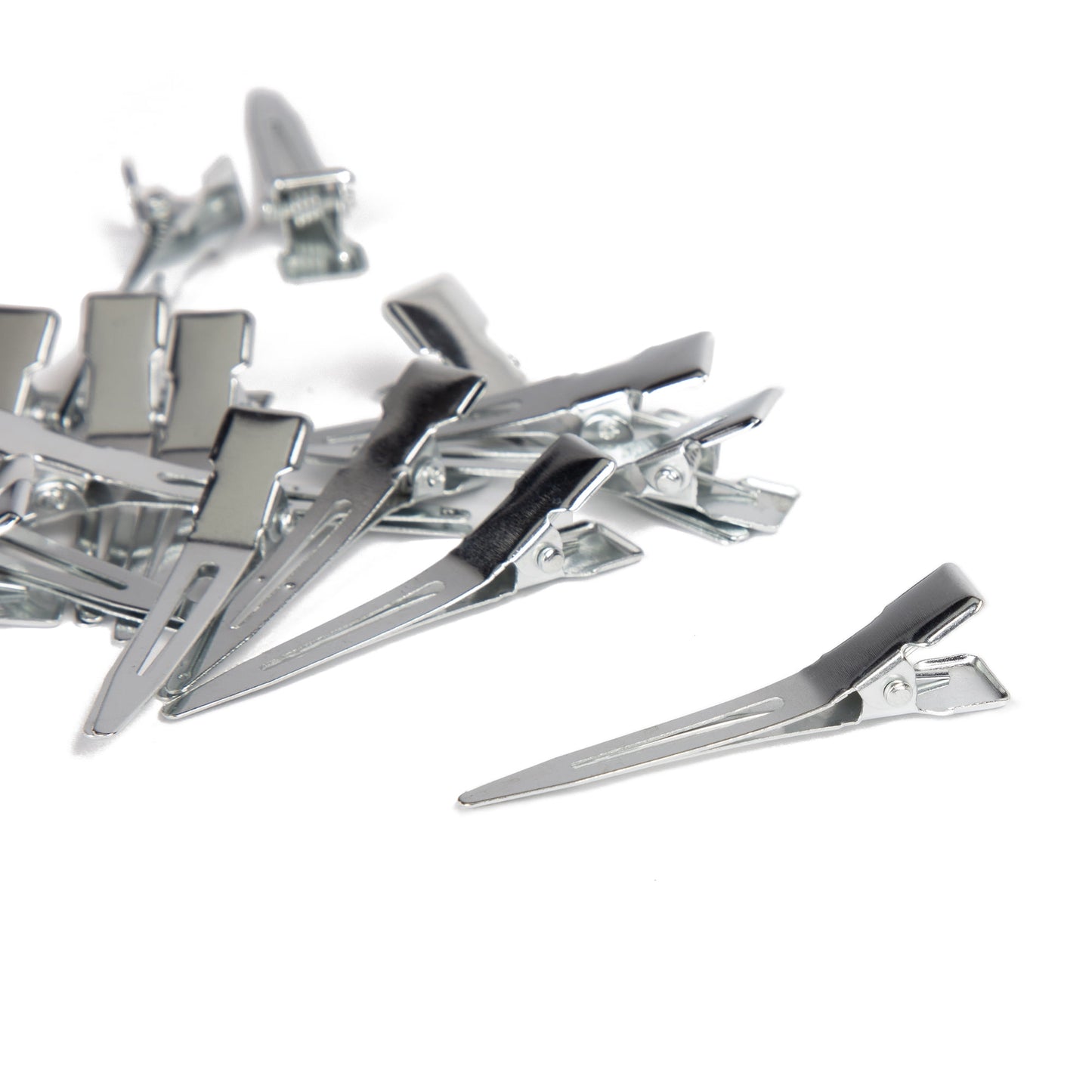 1.75 in Single Prong Metal Hair Clip, Bulk Pack of 33, Silver, Small, Adult - Image 4