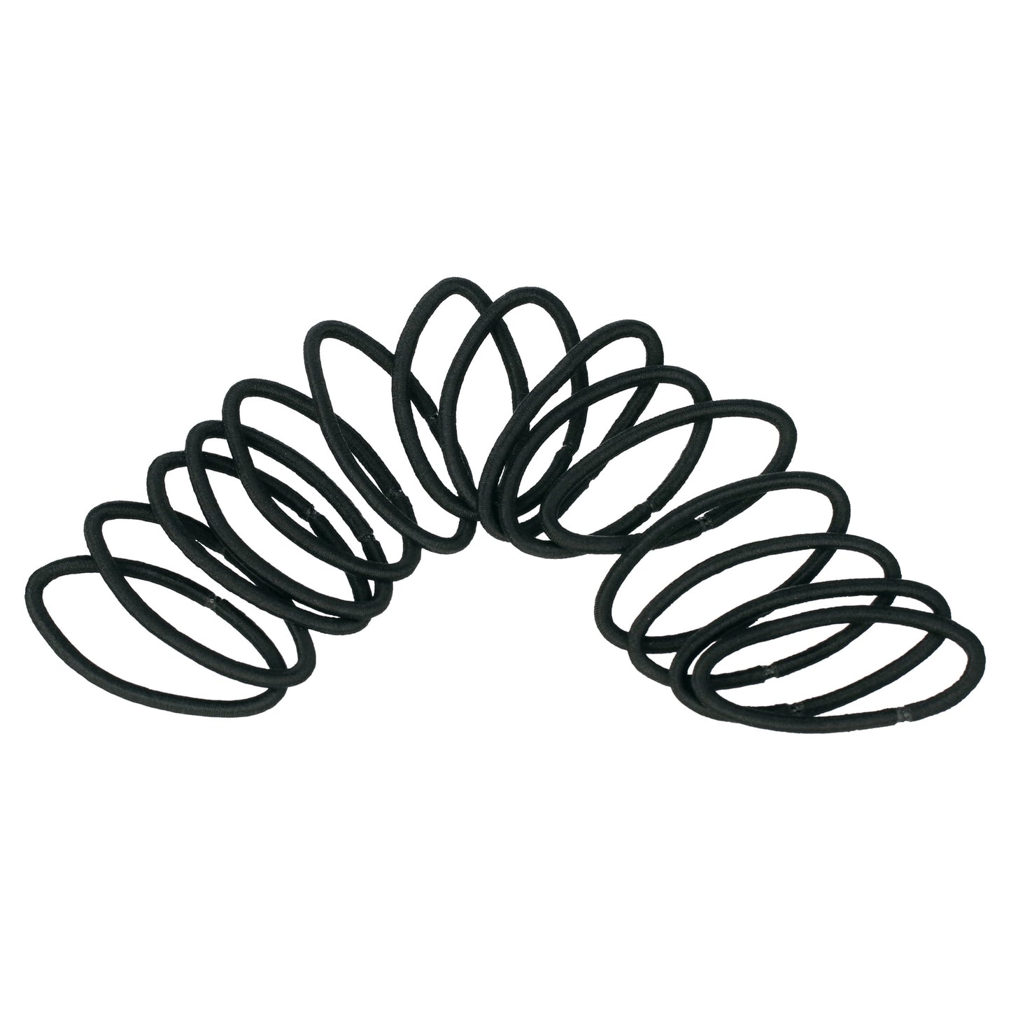 Hair Elastics, Braided Design No Damage Hair Ties, All Hair Types, Black, 15 Ct - Image 3