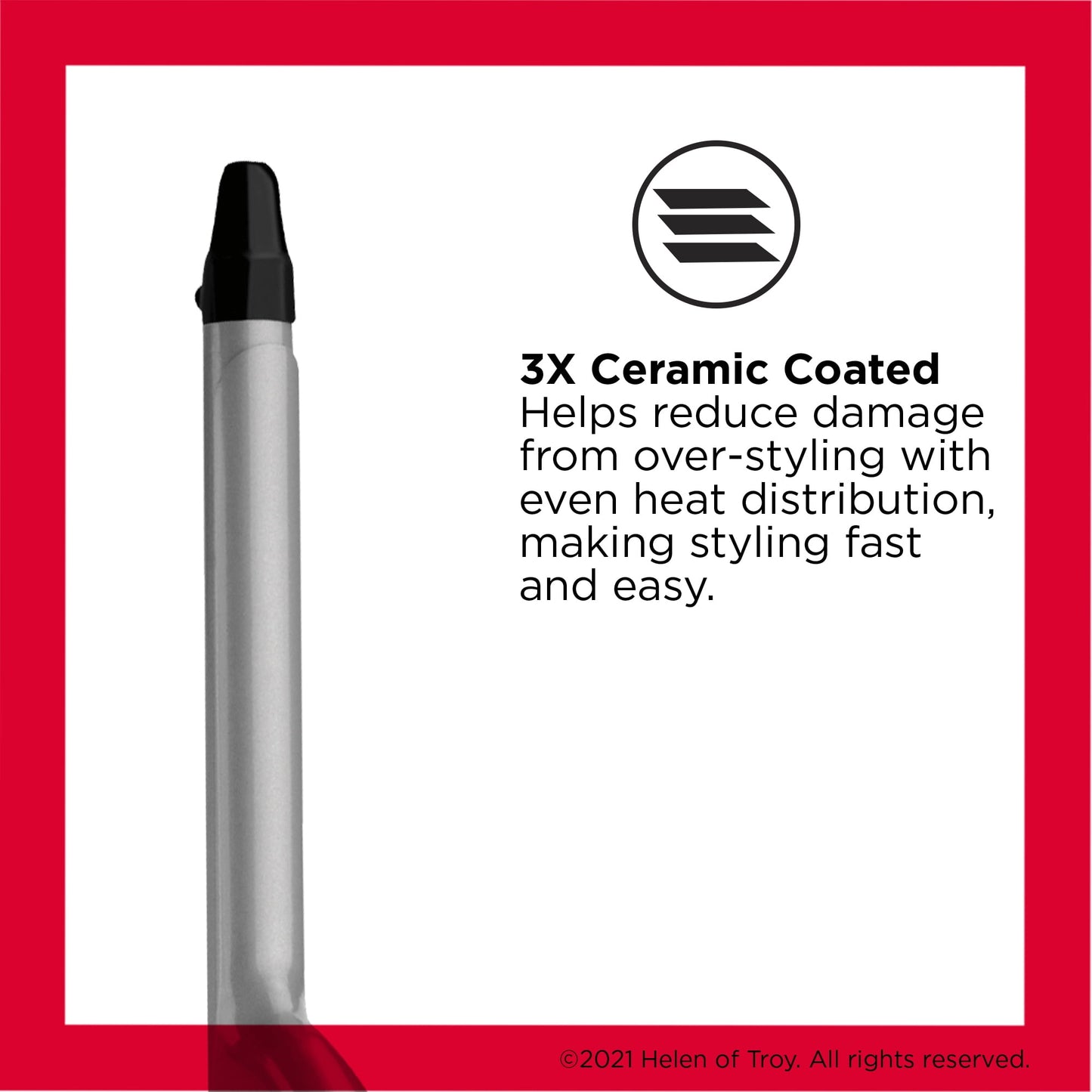 Revlon Perfect Heat 1/2" Triple Ceramic Curling Iron, Black - Image 2
