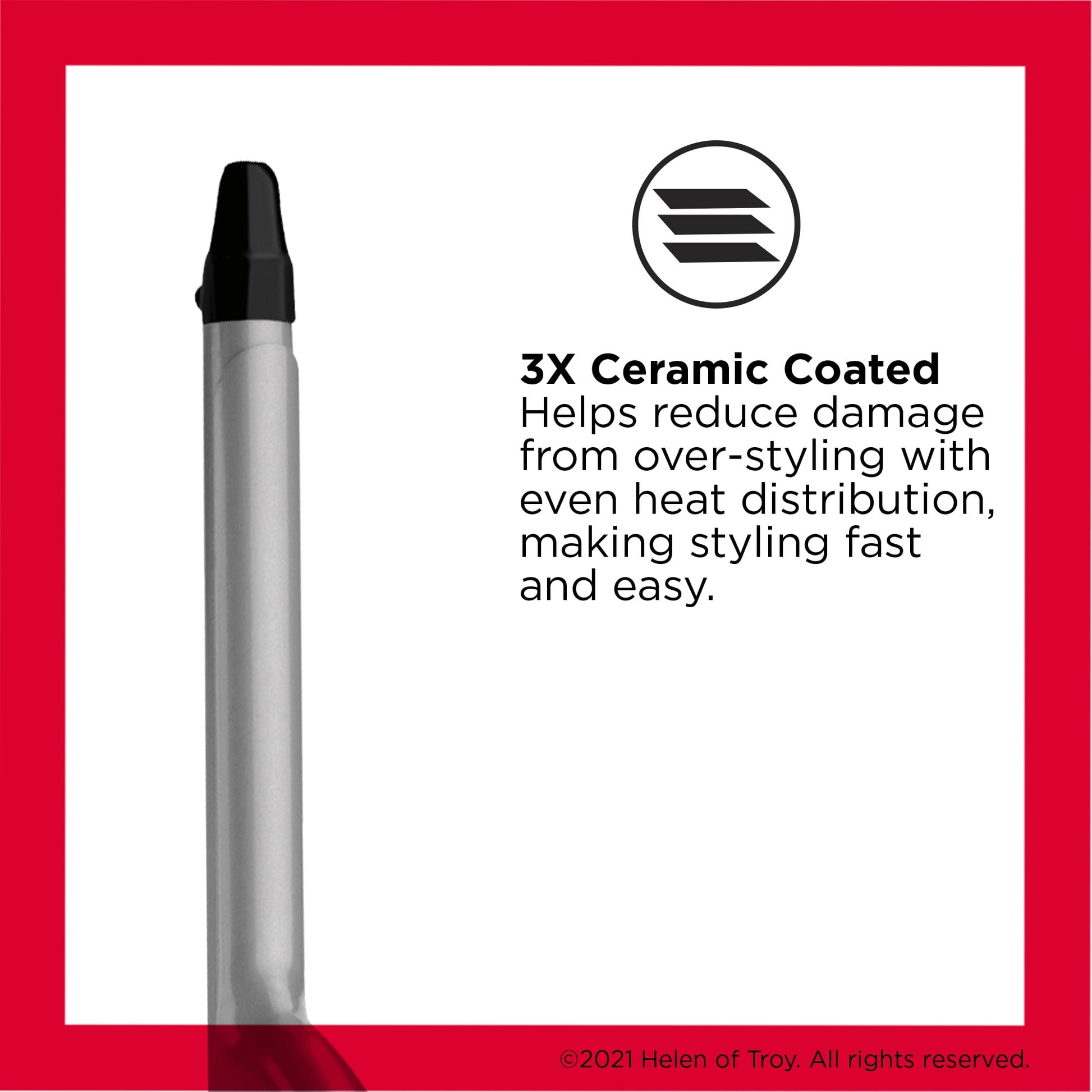 Revlon Perfect Heat 1/2" Triple Ceramic Curling Iron, Black - Image 2