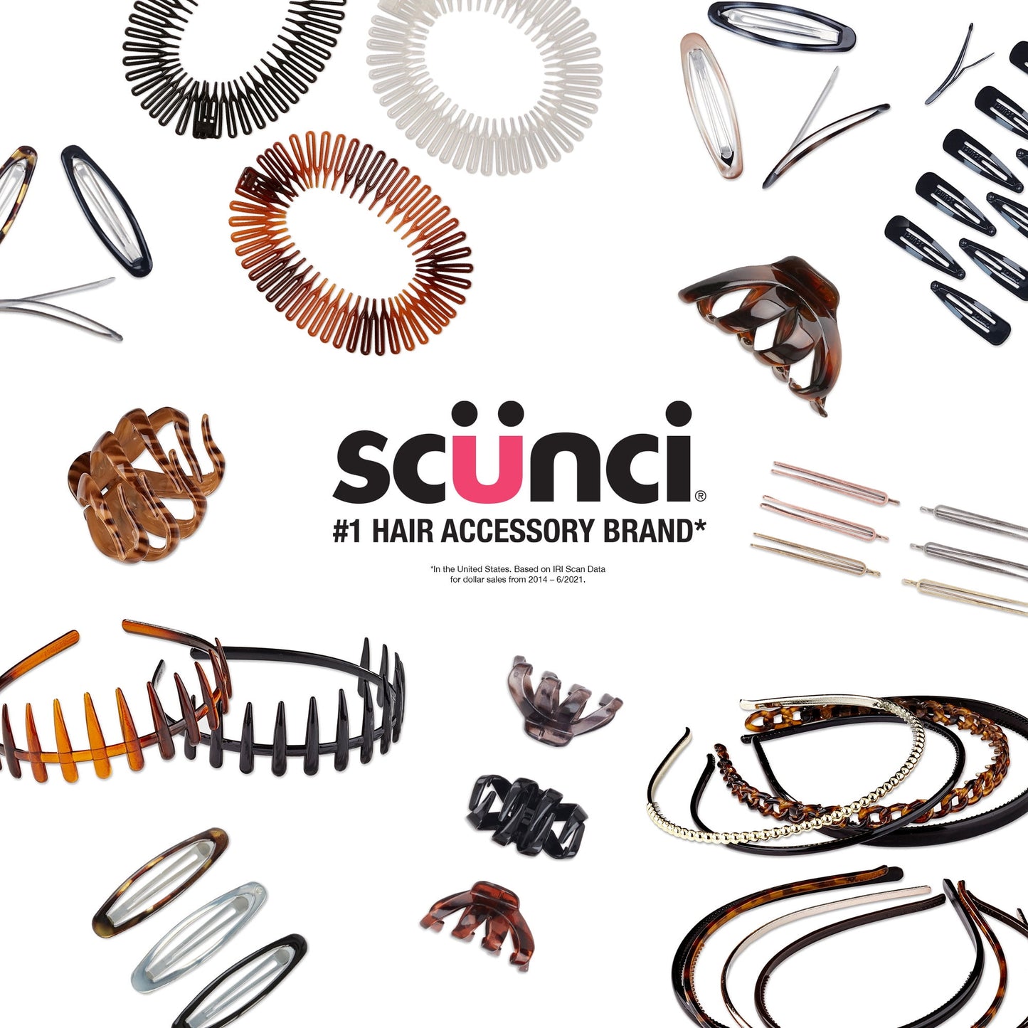 Scunci Mini Octopus Claw Clip, Multicolor, 8 Count - Image 5