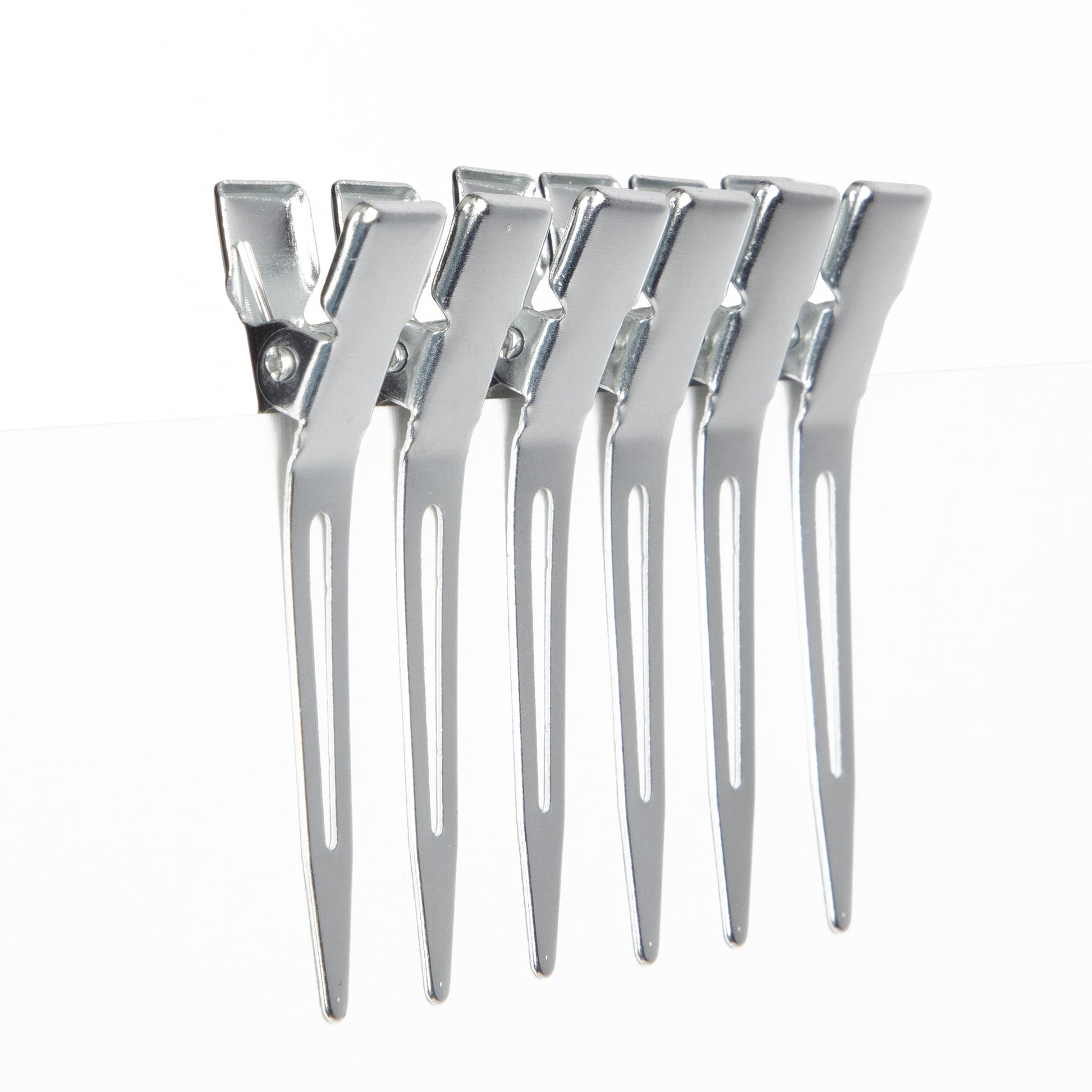 1.75 in Single Prong Metal Hair Clip, Bulk Pack of 33, Silver, Small, Adult
