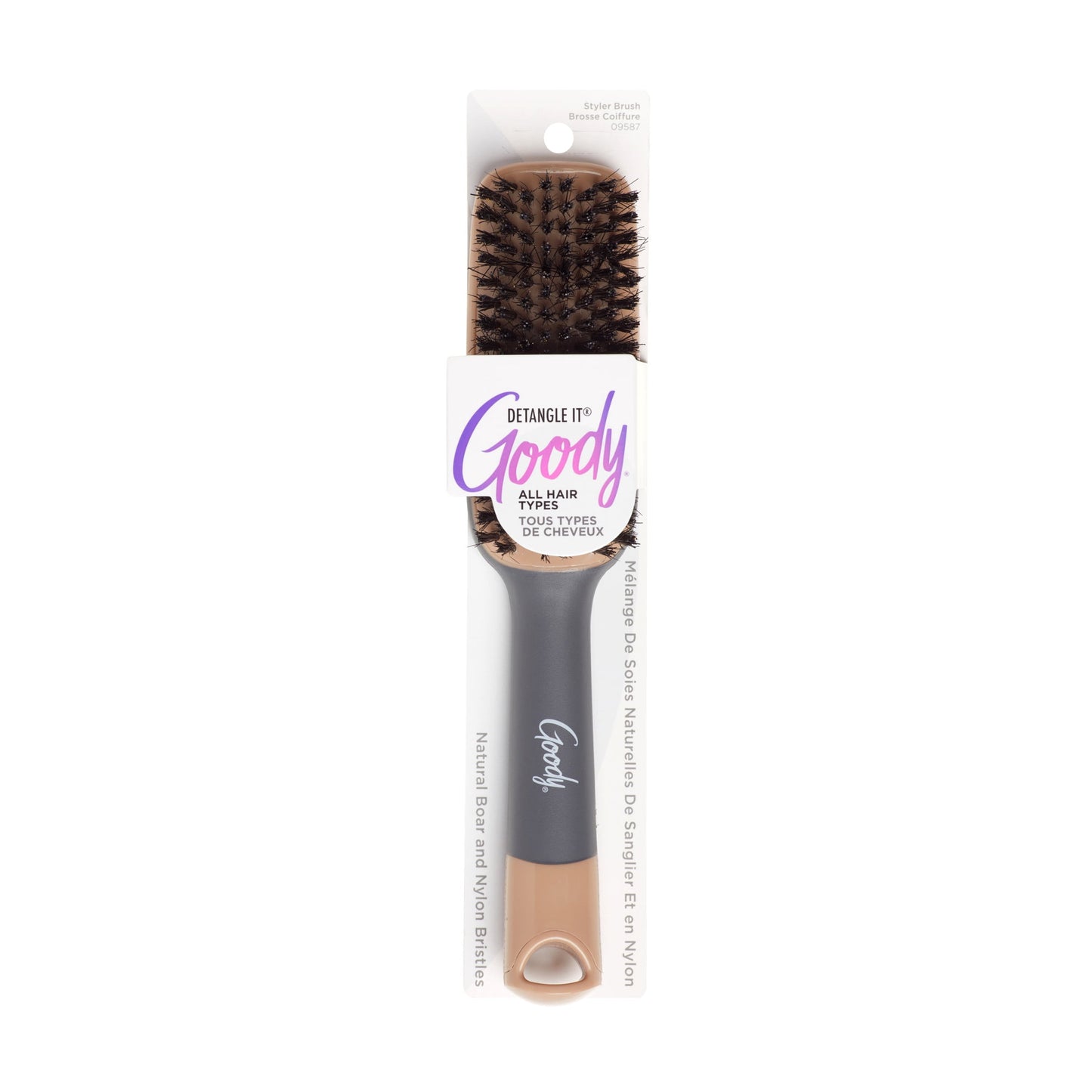 r Brush, Shine Boosting Soft Boar Bristles, All Hair Types, 1 Ct