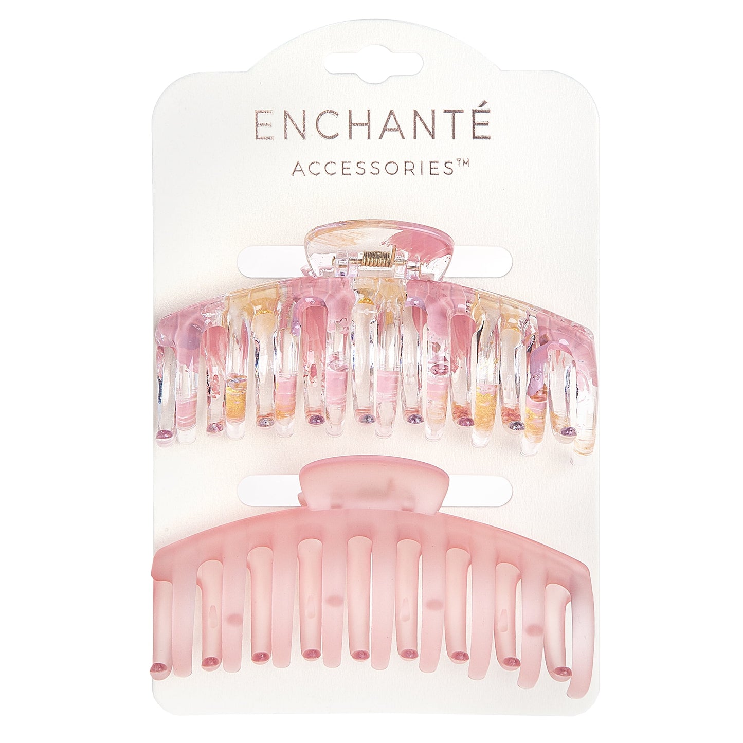 Claw Clips, Multicolor & Peach Painted, 2 Ct