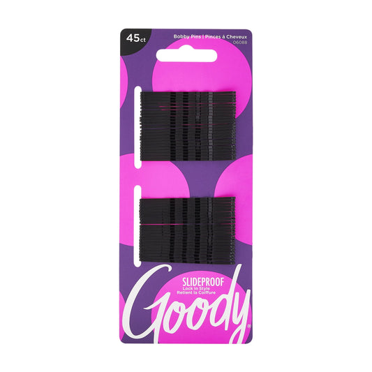 Small Bobby Pins, Hair Pins, Secure Hold for All Ages, Black, 45 Ct