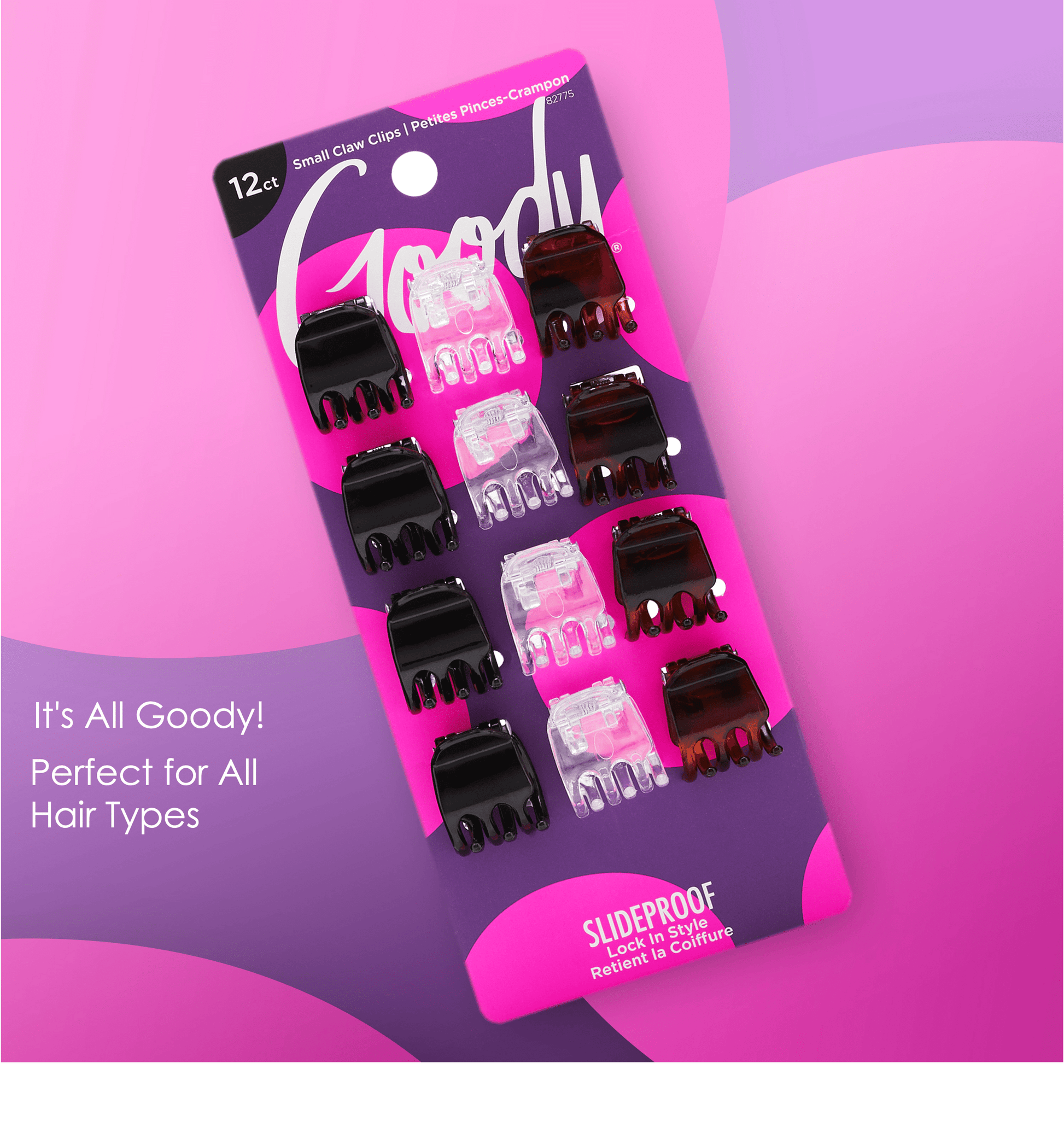 Mini Claw Clips, Slide-Proof Grip, All Hair Types, Assorted Colors, 12 Ct - Image 4