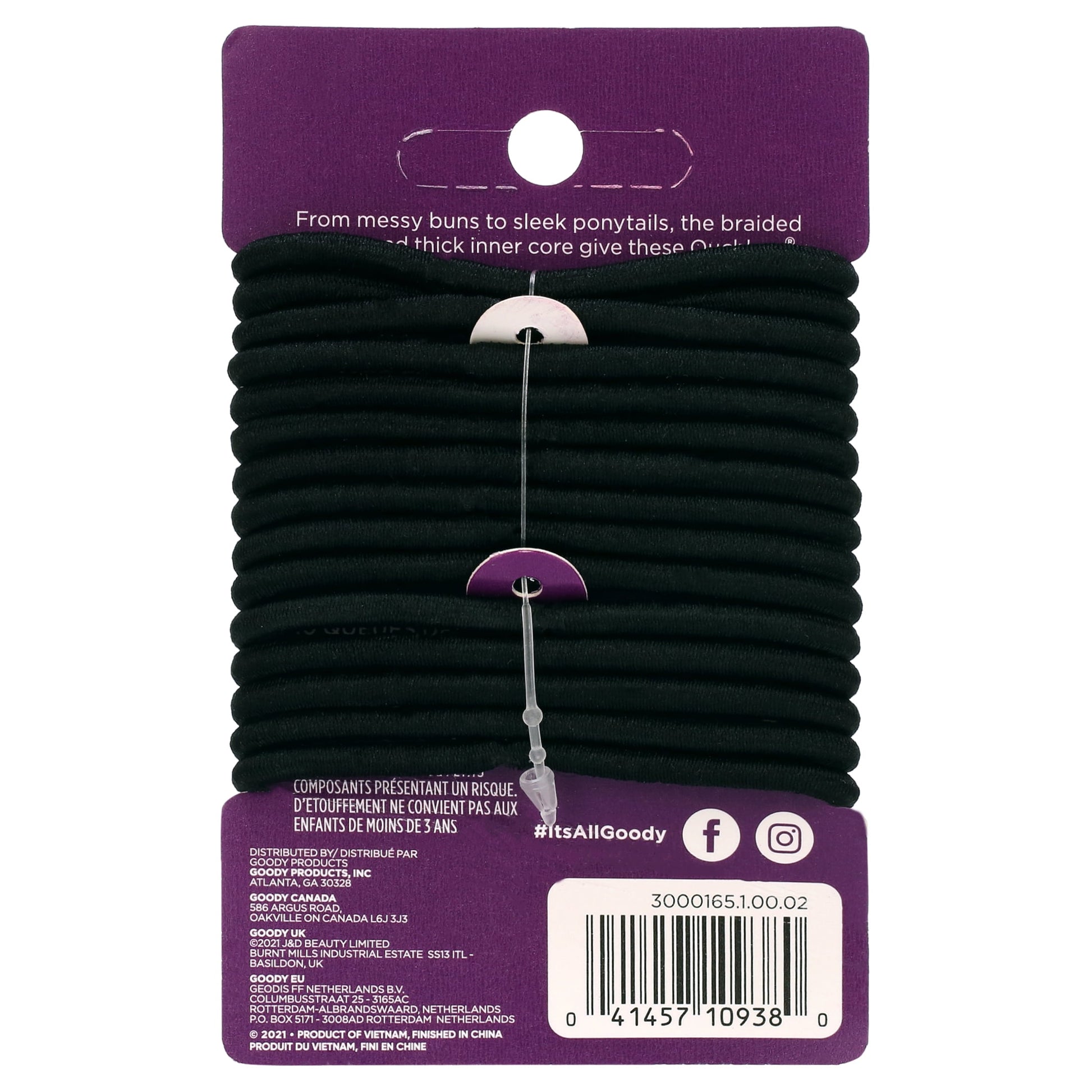 Hair Elastics, Braided Design No Damage Hair Ties, All Hair Types, Black, 15 Ct - Image 5
