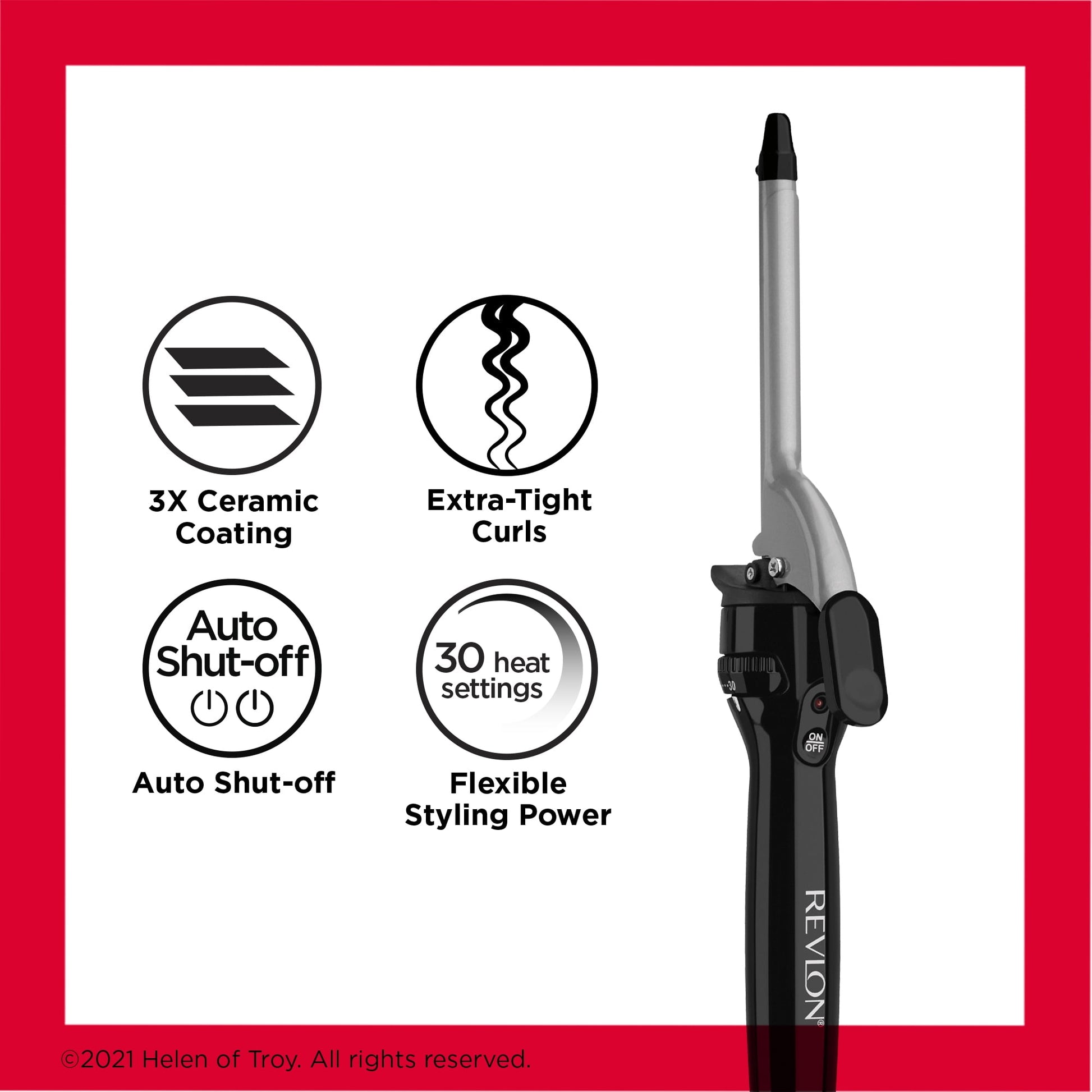 Revlon Perfect Heat 1/2" Triple Ceramic Curling Iron, Black - Image 5