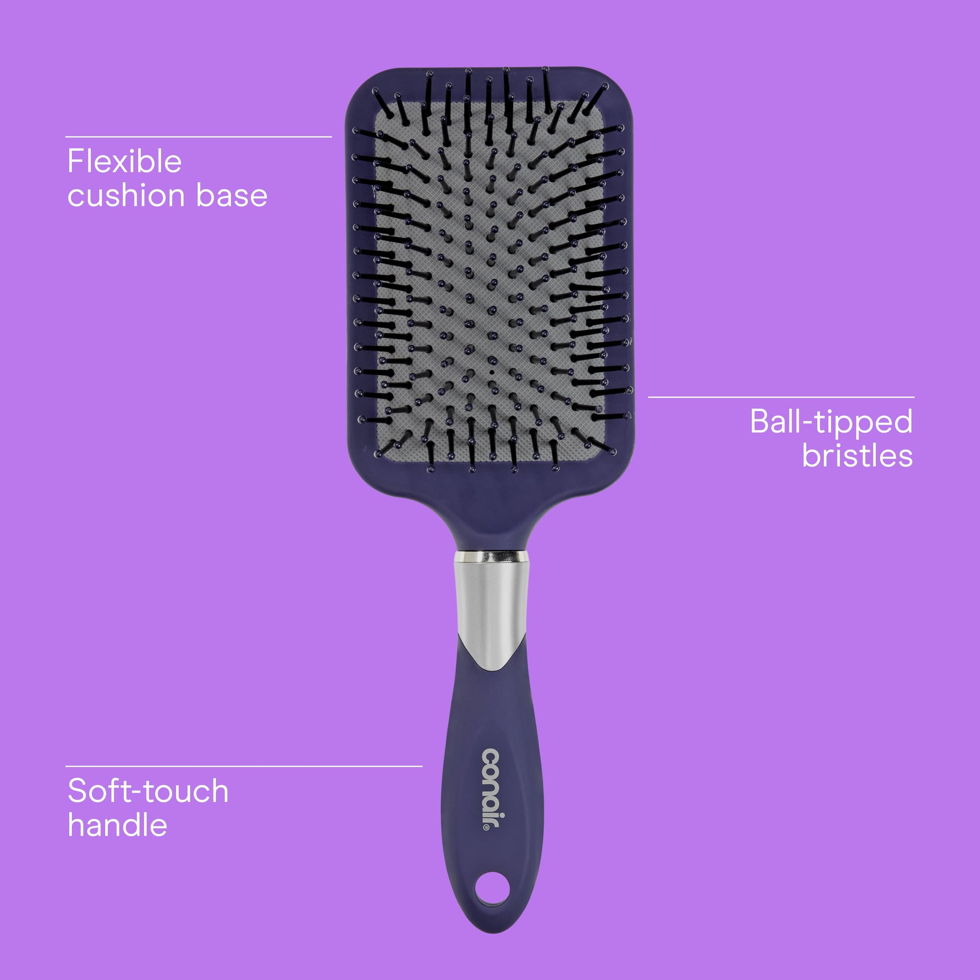 Conair Totally Smooth Ultra Paddle Brush for Thick Hair, Detangling Hair Brush - Image 2