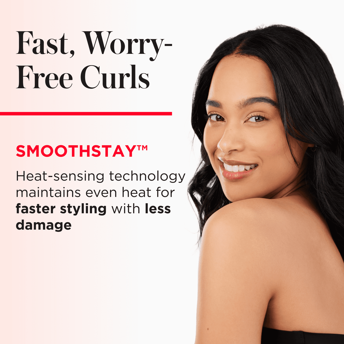 Revlon Smoothstay 1-1/2" Coconut Oil-Infused Curling Iron, Black - Image 4